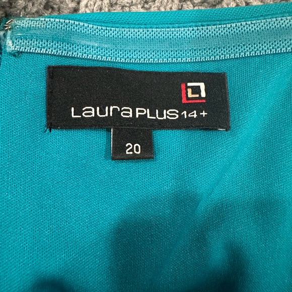 Teal Strapless Prom Dress, Size 20 - Picture 2 of 3